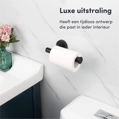 EAVY - Toiletrolhouder Zwart - Schroef