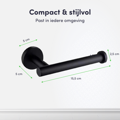 EAVY - Toiletrolhouder Zwart - Schroef