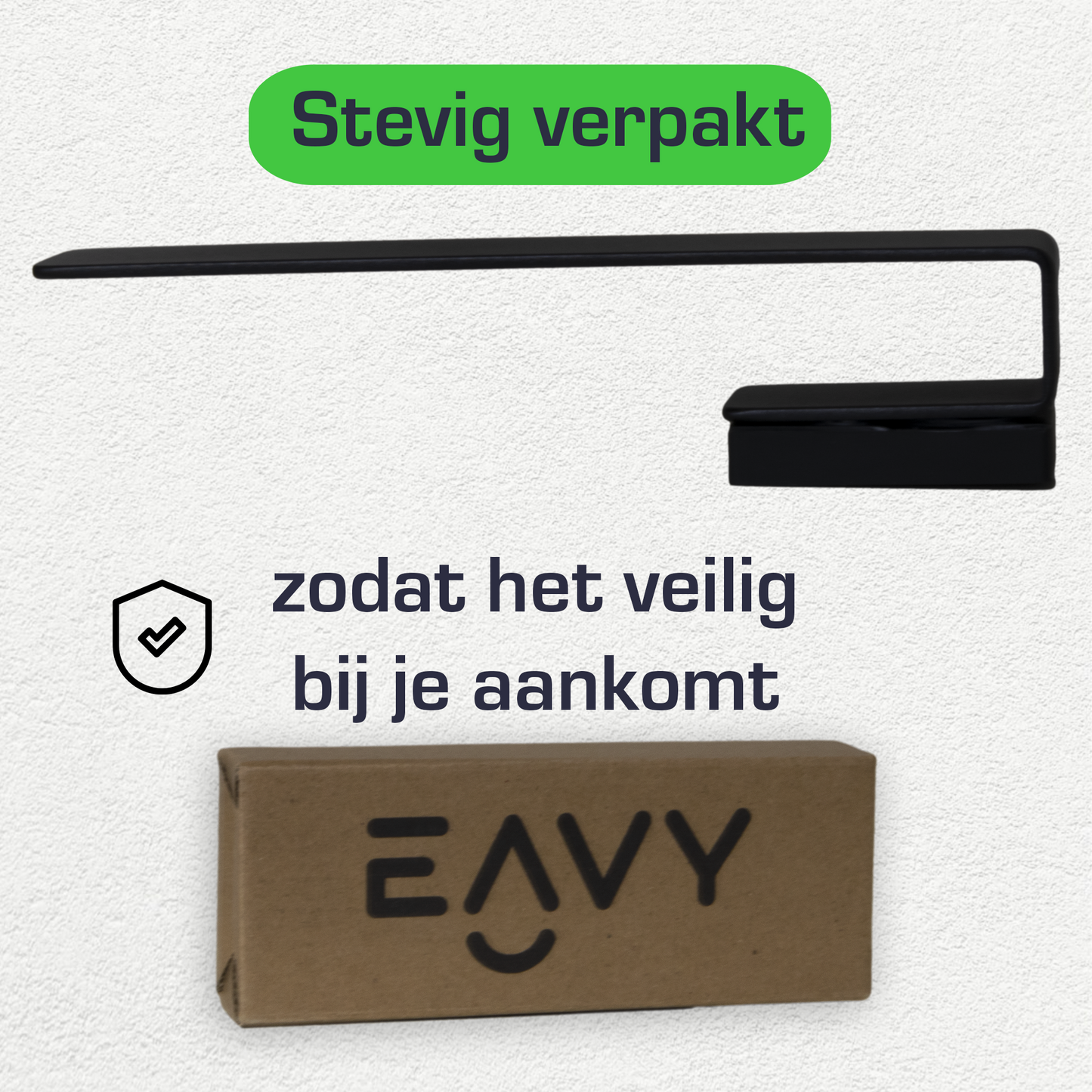 EAVY - Vaatdoekhouder Magnetisch - RVS - Zwart - EAVY.NL