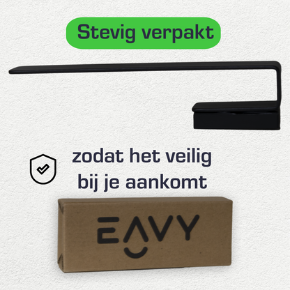 EAVY - Vaatdoekhouder Magnetisch - RVS - Zwart - EAVY.NL